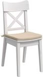 vidaXL Sitzkissen 4 pcs Creme 40 x 40 x 3 cm Mikrofaserstoff, Wohnzimmerkissen,