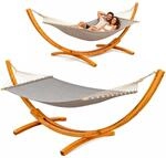 AMANKA XXL H&auml;ngematte mit Gestell 325 cm &ndash; stabiles Outdoor H&auml;ngemattengestell