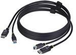 StarTech 1,8m DisplayPort USB 5Gbps KVM Kabel, 4K 60Hz, DP Kombikabel