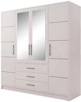 BEAUTY SOFA Kleiderschrank mit 4 t&uuml;ren Bali D4, Garderobenschrank mit Spiegel,
