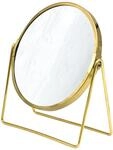 RIDDER Schminkspiegel, Kosmetikspiegel, Standspiegel Summer, gold, mit 5x