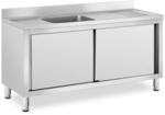 Royal Catering RC-IKS02 Sp&uuml;lenschrank 1 Becken Edelstahl 500 x 400 x 240 mm