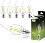Lumiled BA35 E14 LED Lampe 6 St&uuml;ck Set 7W (ersetzt 60W) 770lm Classic Filament Glas
