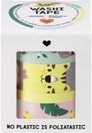 folia 26457 - Washi Tape WILDLIFE, 4 x 5 m, Klebeband aus Reispapier, Hotfoil in 4