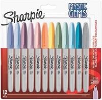 Sharpie Permanentmarker Rundspitze F 0,9mm Edelsteinfarben 12er Blister