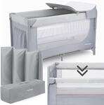 Moby-System Closely 3in1 Beistellbett Baby - Reisebett Baby mit Wickelauflage,