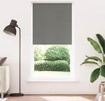 vidaXL Verdunkelungsrollo Grau 110x230cm Stoffbreite 105,7cm Polyester, Rollo,