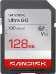 SANDISK Ultra Go UHS-I SD-Karte mit 128 GB, Lesegeschwindigkeit bis zu 190 MB/s,