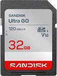 SANDISK Ultra Go UHS-I SD-Karte mit 32 GB, Lesegeschwindigkeit bis zu 120 MB/s,