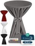 Beautissu Premium Stehtischhussen 70 cm Blickdicht Anthrazit &ndash; Tischhussen f&uuml;r