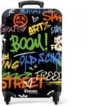 NoBoringSuitcases.com Graffiti Mehrfarbig Reisetasche mit Rollen, Trolley 55x40x20 cm