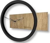 FLEXISTYLE z214-2 Wanduhr ohne tickger&auml;usche Holz Eiche