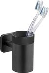 WENKO Turbo-Loc&reg; Zahnb&uuml;rstenhalter ohne Bohren Mod. Porto Black, Wandmontage mit