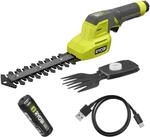 RYOBI 4 V Akku-Gras- & Strauchschere RY4CGSA-120, inkl. 2,0 Ah Akku und Ladekabel