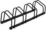 Relaxdays Fahrradst&auml;nder Boden, f&uuml;r 4 R&auml;der, bis 60 mm Reifenbreite, Metall,