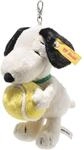 Steiff Peanuts Snoopy Tennis Anh&auml;nger 15cm, Tennisspielender Snoopy, kuschelweicher