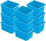 BRB 12x Aufbewahrungsbox, stapelbar, nestbar, 32 Liter, LxBxH 455x360x245 mm,