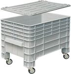 BRB Vorratscontainer/Gro&szlig;box mit Deckel, mit 4 Rollen, lebensmittelecht, LxBxH