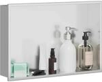 vidaXL Duschnische Silber 45 x 30 x 9,5 cm Edelstahl, Modernes...