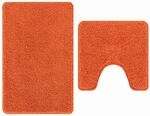 vidaXL Anti-Rutsch Badematten-Set 2 pcs Orange PP, Rutschfester Badematte,