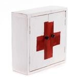 MEDIZINSCHRANK Medic 35 | 35x35x13cm (HxBxT), Mahagoni | Wandschrank im Shabby...