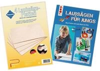 Pebaro 327/BUCH - 4 Laubs&auml;geplatten aus Birkensperrholz, inkl. Laubs&auml;gebuch mit