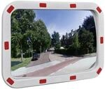 vidaXL Verkehrsspiegel Konvex Viereckig 40&times;60 cm mit Reflektoren