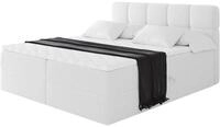 ALTDECOR Boxspringbett mit H4-Matratze FAMA - 200x200 - Wei&szlig;
