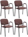 CLP Stapelstuhl 4er Set mit Armlehnen gepolstert Ken Pro, Konferenzst&uuml;hle...