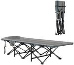 Outsunny Feldbett faltbar Campingbett mit Matratze Kopfkissen Seitentasche 187...