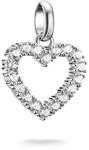 THOMAS SABO Charm-Anh&auml;nger Herz mit wei&szlig;en Steinen Connect Silber Recyceltes...