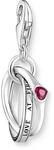 THOMAS SABO Charm-Anh&auml;nger Together-Ring mit rotem Stein Silber 925...