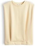OPUS Damen Sweatshirt | Sweattop mit Faltendetail Regular Fit Honey Butter, 36