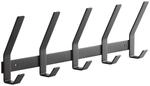 SOTECH Blackline ALBA (gro&szlig;) Hakenleiste 450 mm mit 5 Haken schwarz