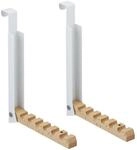 Relaxdays T&uuml;rgarderobe klappbar 2X, zum Einh&auml;ngen, T&uuml;rhaken f&uuml;r 6 Kleiderb&uuml;gel,