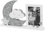 Dooky Moonlight Bilderrahm LED Warm Grey 10x15cm - Fotorahmen Mit Lichtern aus MDF