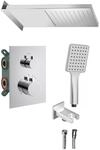 Sapho KIMURA Thermostat-Unterputz Duscharmatur, Box, 3 Wege, Chrom