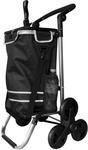 Faltbarer Aluminium Einkaufstrolley 57L (48L + 9L K&uuml;hlfach) Schwarz, 50kg...