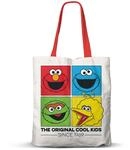 KARACTERMANIA Sesamstra&szlig;e Cool-FAN Shopping Einkaufstasche, Wei&szlig;, 33 x 40 cm