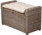 Rattansitztruhe mit Kissen Sitztruhe