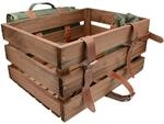 UNUS Fahrradkiste Fahrradkorb Holzkiste f&uuml;r hinten mit Picknickdecke und