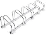 Relaxdays Fahrradst&auml;nder, F&uuml;r 5 Fahrr&auml;der, Boden- und Wandmontage,
