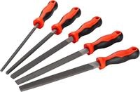 VIGOR Werkstattfeilen Satz V1786/5, 5-teilig, Flach, Halbrund, Rund, Dreikant,