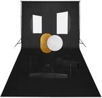 vidaXL Fotostudio-Set mit Softboxen, Hintergrundsystem und Reflektor