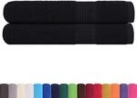 vidaXL Handt&uuml;cher FROGN 2 STK. Schwarz 100x200 cm 360 g/m&sup2; 100% Baumwolle,