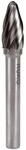 RUKO 116030A - Fresas metal duro para aluminio forma F - RBF Arco completo (6 x...