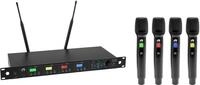OMNITRONIC UHF-604 4-Kanal Funkmikrofon-System 823-832/863-865 MHz