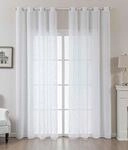 2er Set Gardinen &Ouml;sen Grobfaser &raquo;Seoul&laquo; HxB 245x140 cm Wei&szlig; &Ouml;sen