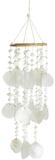 KSD Windspiel Mobile Capiz Muscheln 45x14cm - Muschel Deko Windspiel f&uuml;r Balkon