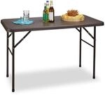 Relaxdays Gartentisch klappbar BASTIAN, rechteckig H x B x T: 74 x 121,5 x 61,5 cm,